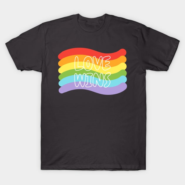 Rainbow pride love winds LGBTQ ally T-Shirt by CameltStudio